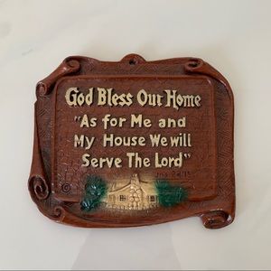 Vintage Wall Bible Verse Plaque